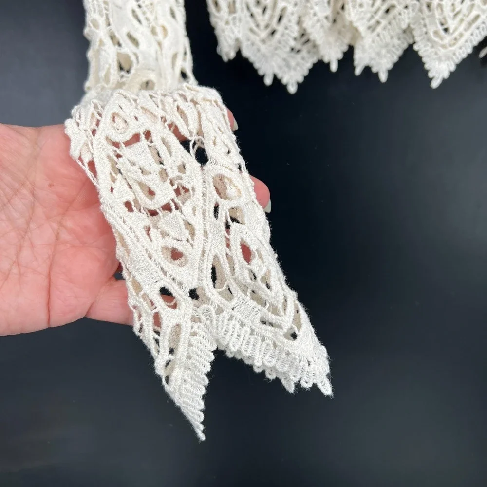 Zara crochet white top fairycore boho cottagecore festival summer‎ y2k grunge M